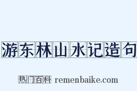 游东林山水记造句是什么意思的图片